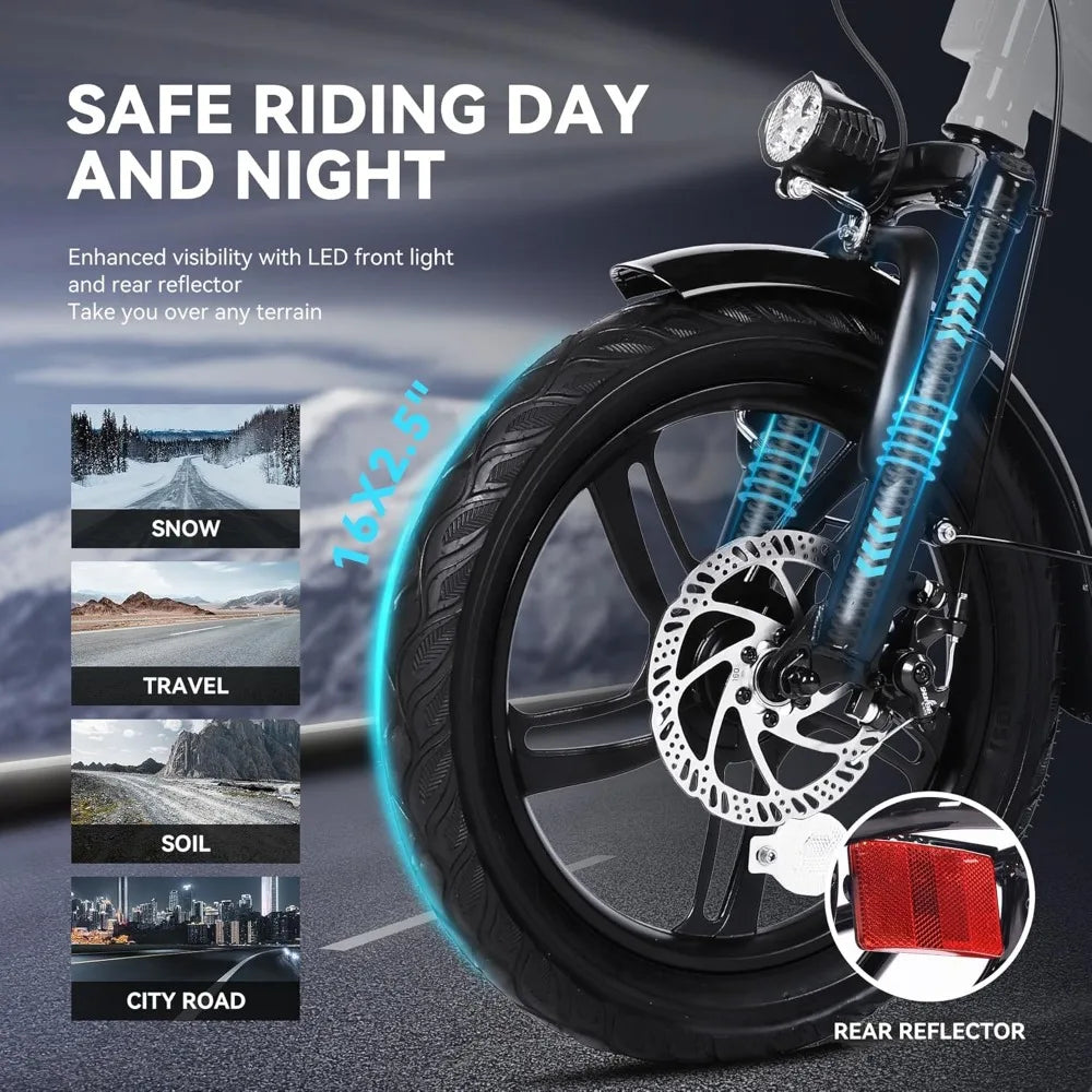 20MPH Peak 500W Folding Ebike