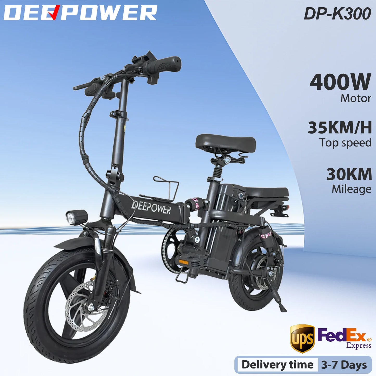 Deepower 14 Inch Foldable Electric Bike