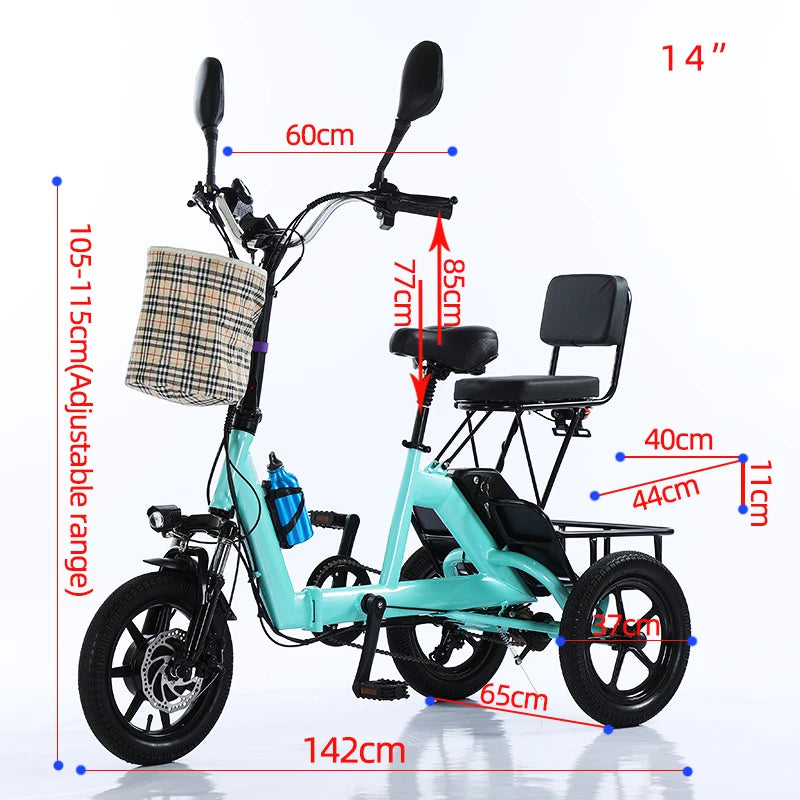 48V Three-wheel Electric Bike