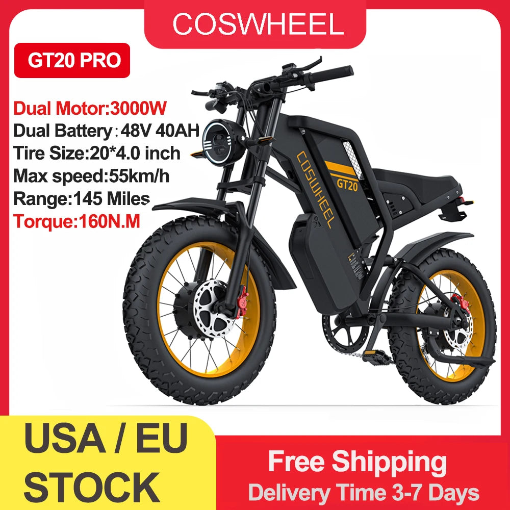 Coswheel GT20 Pro 1500/3000W Electric Bike