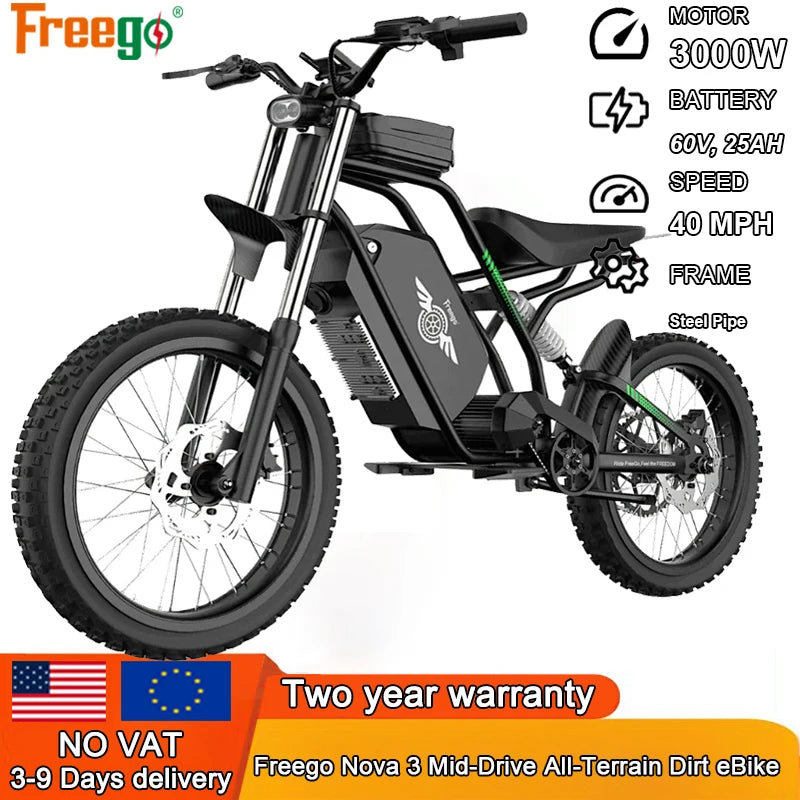 Freego 3000W Power Electric Dirt Bike