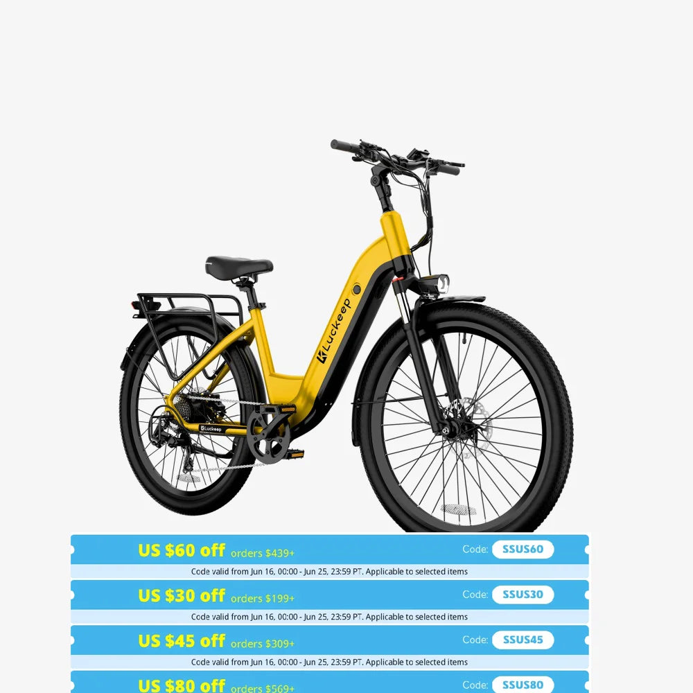 LUCKEEP X26 26" City Commuter Electric Bike
