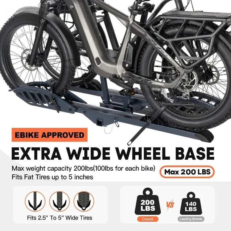 2 E-Bike Rack with Ramp