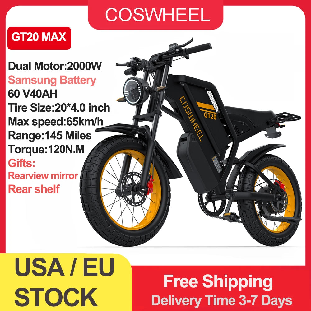 Coswheel GT20 Pro 1500/3000W Electric Bike