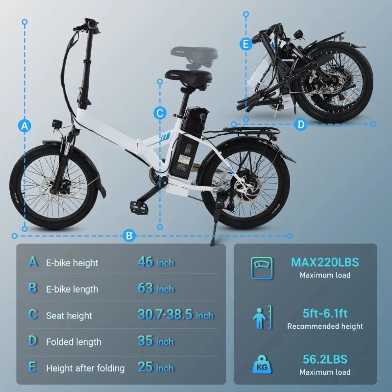 500-Watt Folding Electric Bike
